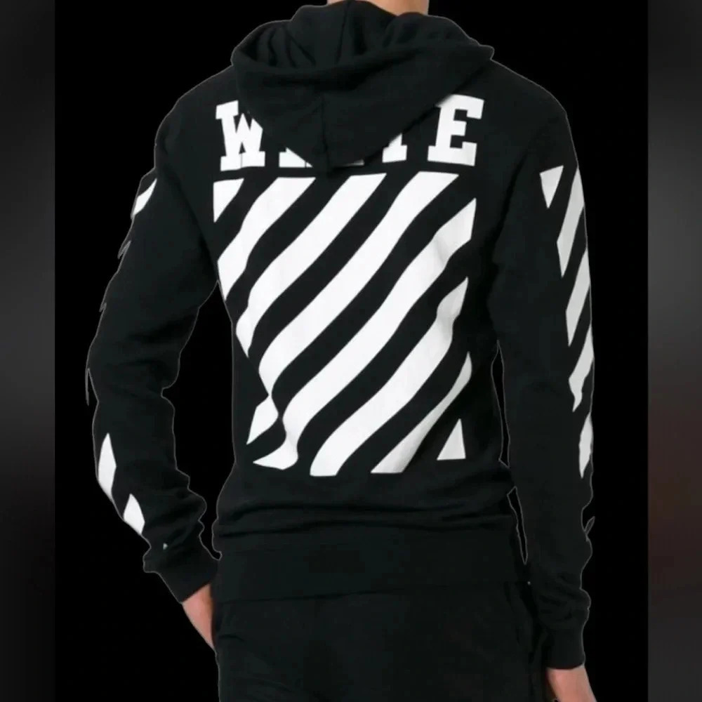 🎉HP🎉Off White Caravagio Diag Arrows Long sleeve Zipper  Hoodie Sz XS
